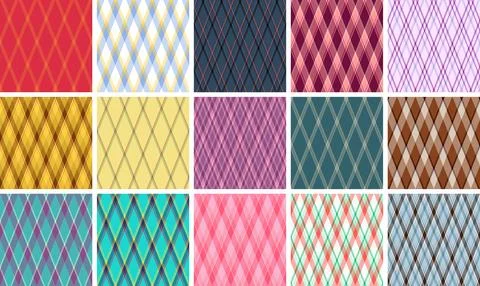 Argyle bundle featuring designs for warmth, comfort, and family life. Vector  Stock Illustration
