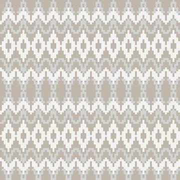 Argyle Chevron Knitting seamless pattern design in Beige and grey Stock Illustration