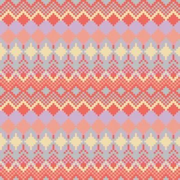 Argyle Chevron Textured Knitting Grid seamless pattern design Illustration