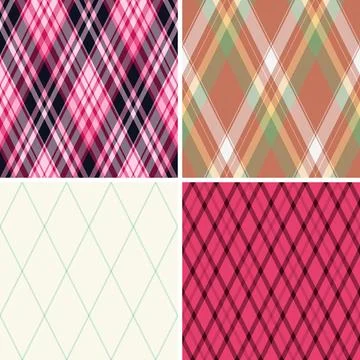 Argyle collection inspired by England and lumberjack aesthetics. Vector patte Stock Illustration