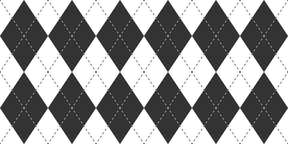 Argyle Diamonds Seamless Vector Pattern Illustrazione stock