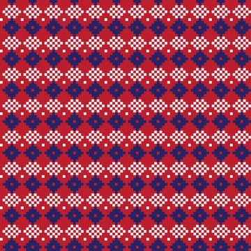 Argyle Fair Isle Seamless Pattern Design Stock Illustration