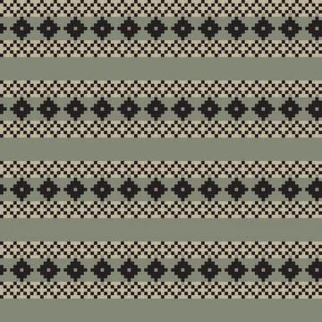 Argyle Fair Isle Seamless Pattern Design Stock Illustration