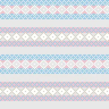 Argyle Fair Isle Seamless Pattern Design Stock Illustration