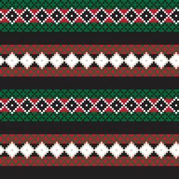 Argyle Fair Isle Seamless Pattern Design Illustrazione stock