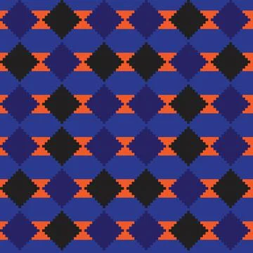 Argyle Fair Isle Seamless Pattern Design Stock Illustration