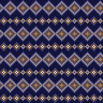 Argyle Fair Isle Seamless Pattern Design Stock Illustration