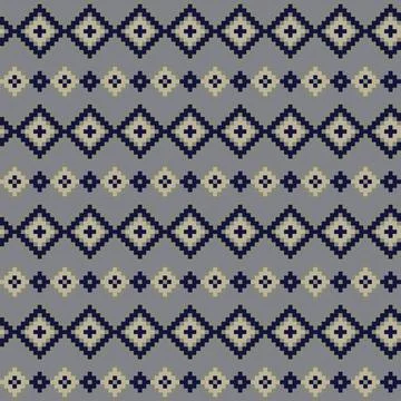 Argyle Fair Isle Seamless Pattern Design Stock Illustration