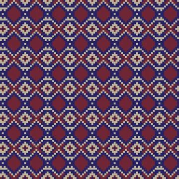 Argyle Fair Isle Seamless Pattern Design Stock Illustration