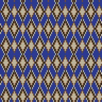 Argyle Fair Isle Seamless Pattern Design Stock Illustration
