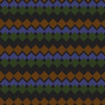 Argyle Fair Isle Seamless Pattern Design Stock Illustration