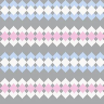 Argyle Fair Isle Seamless Pattern Design Illustrazione stock