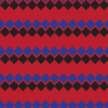 Argyle Fair Isle Seamless Pattern Design Stock Illustration