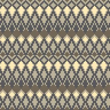 Argyle Fair Isle Seamless Pattern Design Stock Illustration