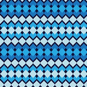 Argyle Fair Isle Seamless Pattern Design Stock Illustration