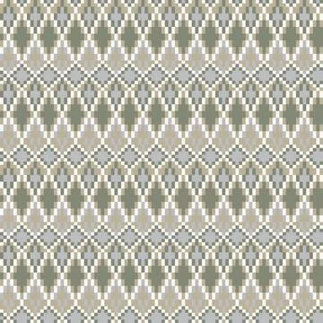 Argyle Fair Isle Seamless Pattern Design Stock Illustration