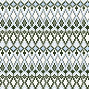 Argyle Fair Isle Seamless Pattern Design Stock Illustration