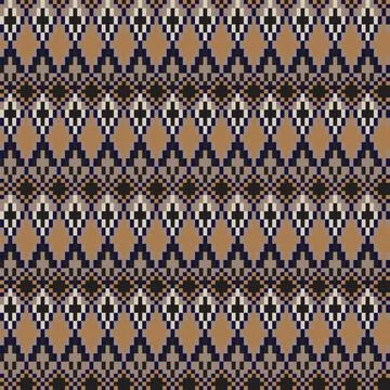 Argyle Fair Isle Seamless Pattern Design Stock Illustration