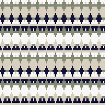 Argyle Fair Isle Seamless Pattern Design Stock Illustration