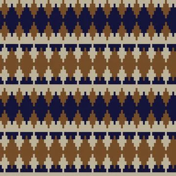 Argyle Fair Isle Seamless Pattern Design Stock Illustration