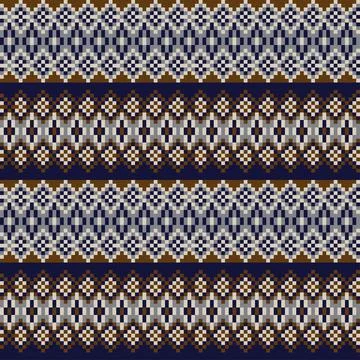 Argyle Fair Isle Seamless Pattern Design Stock Illustration
