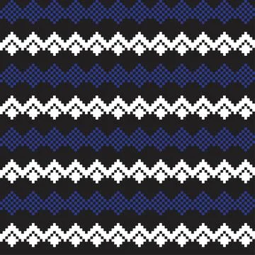Argyle Fair Isle Seamless Pattern Design Stock Illustration