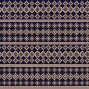 Argyle Fair Isle Seamless Pattern Design Stock Illustration