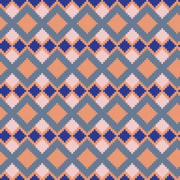 Argyle Fair Isle Seamless Pattern Design Illustrazione stock