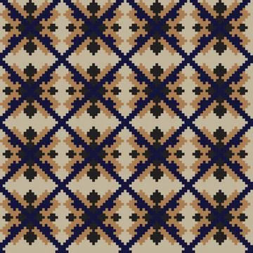 Argyle Fair Isle Seamless Pattern Design Stock Illustration