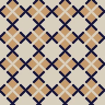 Argyle Fair Isle Seamless Pattern Design Stock Illustration
