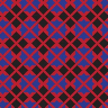Argyle Fair Isle Seamless Pattern Design Stock Illustration