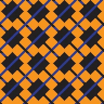 Argyle Fair Isle Seamless Pattern Design Stock Illustration