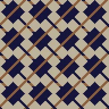 Argyle Fair Isle Seamless Pattern Design Illustrazione stock