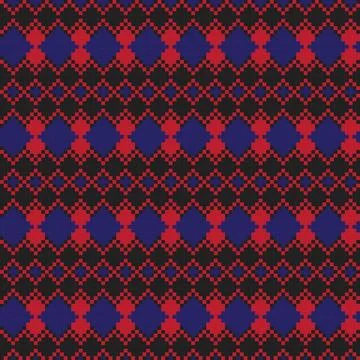 Argyle Fair Isle Seamless Pattern Design Stock Illustration