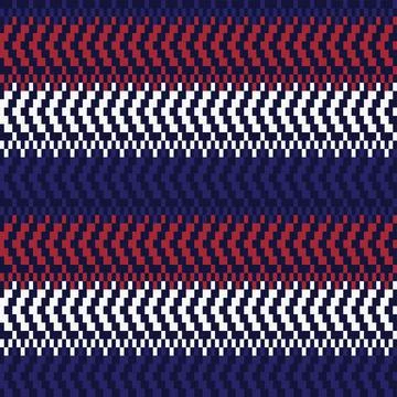 Argyle Fair Isle Seamless Pattern Design Stock Illustration