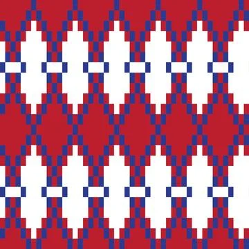 Argyle Fair Isle Seamless Pattern Design Stock Illustration