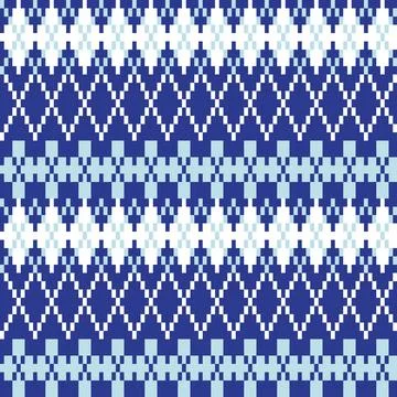 Argyle Fair Isle Seamless Pattern Design Stock Illustration