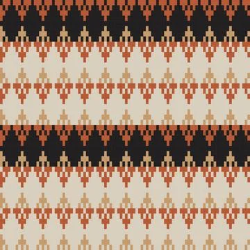 Argyle Fair Isle Seamless Pattern Design Stock Illustration