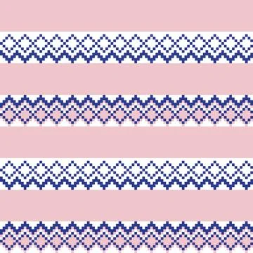 Argyle Fair Isle Seamless Pattern Design Stock Illustration