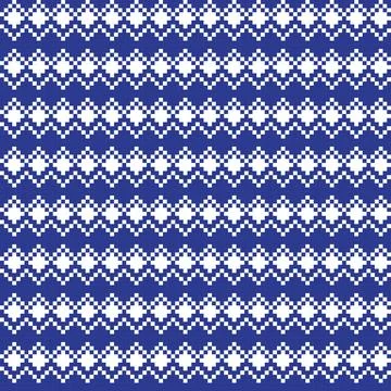 Argyle Fair Isle Seamless Pattern Design Stock Illustration