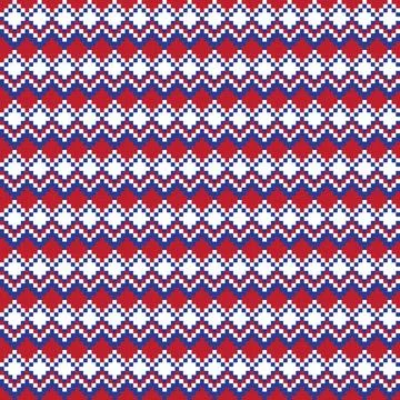 Argyle Fair Isle Seamless Pattern Design Stock Illustration