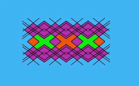 Argyle Geometric Lattice Graphic Stock Illustration