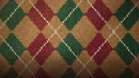 Argyle Knit Sweater Diamond Pattern Sliding Texture Seamless Loop Видео 347567610