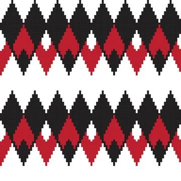 Argyle Knitting Seamless Pattern Design Stock Illustration