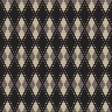 Argyle Knitting Seamless Pattern Design Stock Illustration