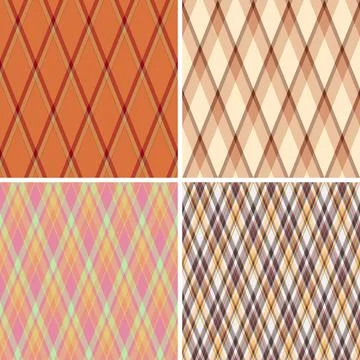 Argyle pack created for commercial womens designers. Ready to use diamonds pa Stock Illustration