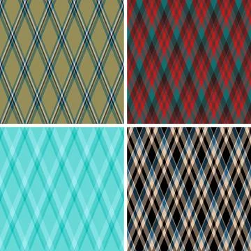 Argyle pack created for versatile design use. Works for banners, invitations, Stock Illustration