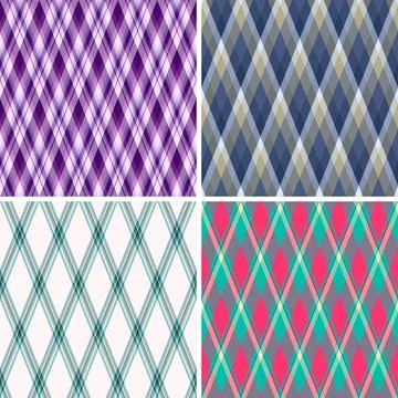 Argyle pack designed for heritage-inspired fashion and textiles. Vector diamo イラスト素材