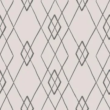 Argyle pattern from brush strokes. Vector diamond background. Seamless ornament Stock Illustration