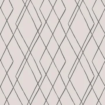 Argyle pattern from brush strokes. Vector diamond background. Seamless ornament Illustrazione stock